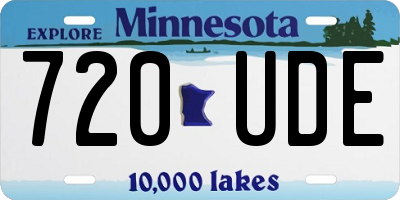 MN license plate 720UDE