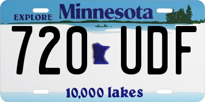 MN license plate 720UDF