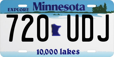 MN license plate 720UDJ