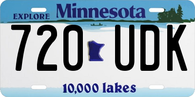 MN license plate 720UDK