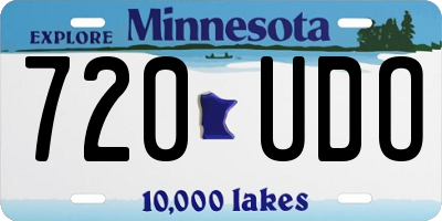 MN license plate 720UDO