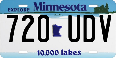 MN license plate 720UDV