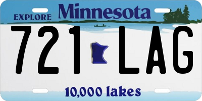 MN license plate 721LAG