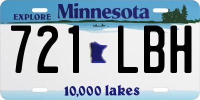 MN license plate 721LBH
