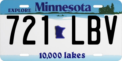 MN license plate 721LBV