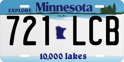 MN license plate 721LCB