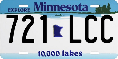 MN license plate 721LCC