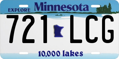 MN license plate 721LCG