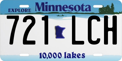 MN license plate 721LCH