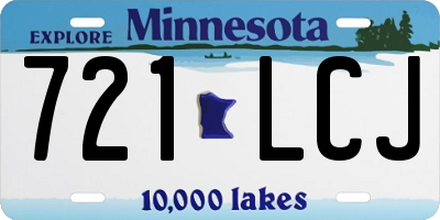 MN license plate 721LCJ