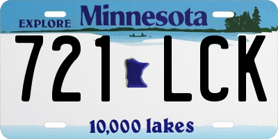 MN license plate 721LCK