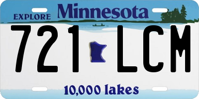 MN license plate 721LCM