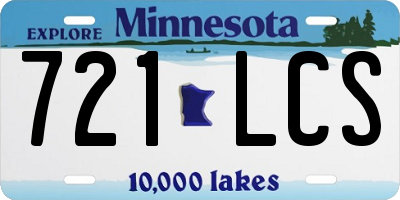 MN license plate 721LCS