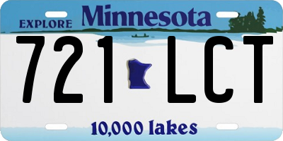 MN license plate 721LCT
