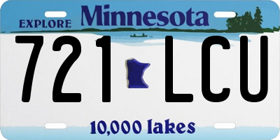 MN license plate 721LCU