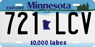 MN license plate 721LCV