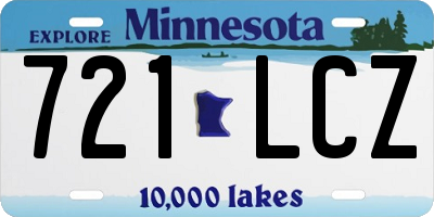 MN license plate 721LCZ