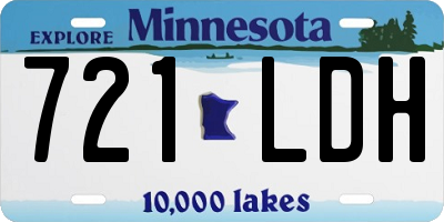 MN license plate 721LDH