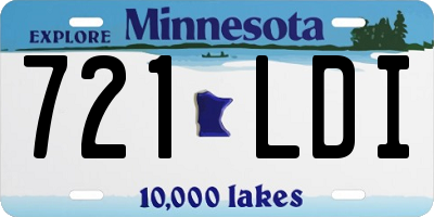 MN license plate 721LDI