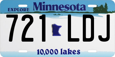 MN license plate 721LDJ