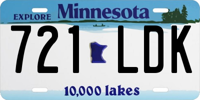 MN license plate 721LDK