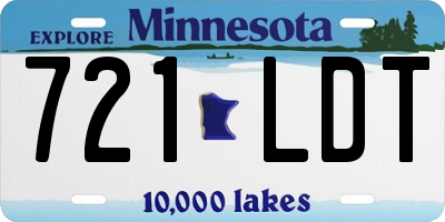 MN license plate 721LDT