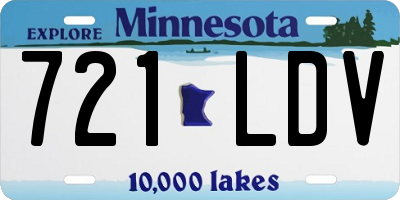 MN license plate 721LDV