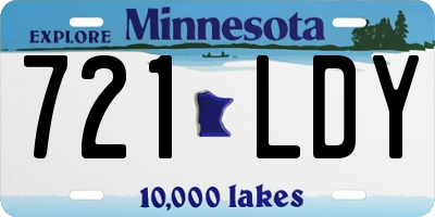 MN license plate 721LDY