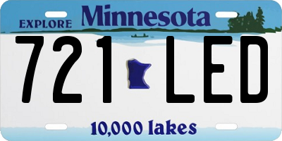 MN license plate 721LED