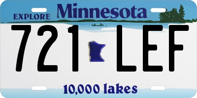 MN license plate 721LEF
