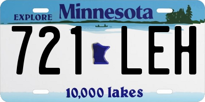 MN license plate 721LEH