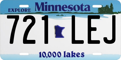 MN license plate 721LEJ