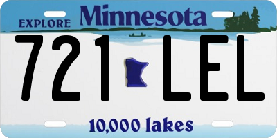 MN license plate 721LEL