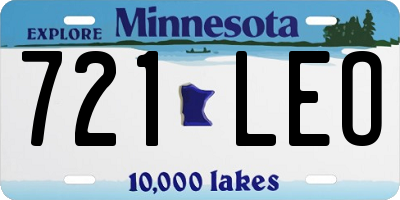 MN license plate 721LEO