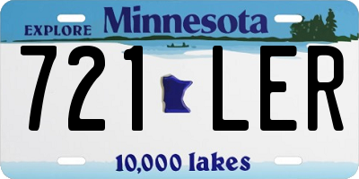 MN license plate 721LER
