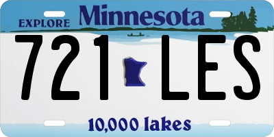 MN license plate 721LES