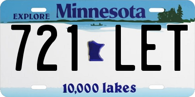 MN license plate 721LET