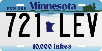 MN license plate 721LEV