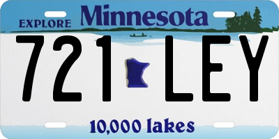 MN license plate 721LEY