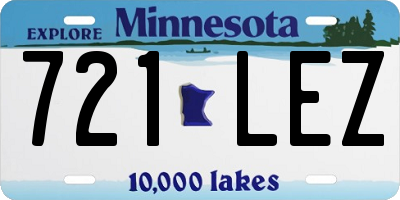 MN license plate 721LEZ