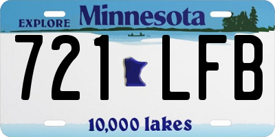 MN license plate 721LFB