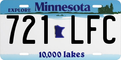 MN license plate 721LFC
