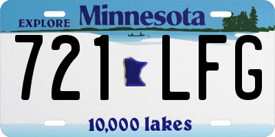 MN license plate 721LFG