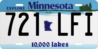 MN license plate 721LFI