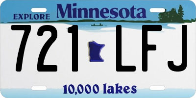 MN license plate 721LFJ