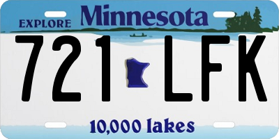 MN license plate 721LFK