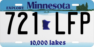 MN license plate 721LFP