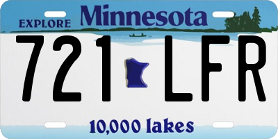 MN license plate 721LFR