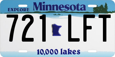 MN license plate 721LFT