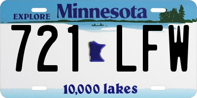 MN license plate 721LFW